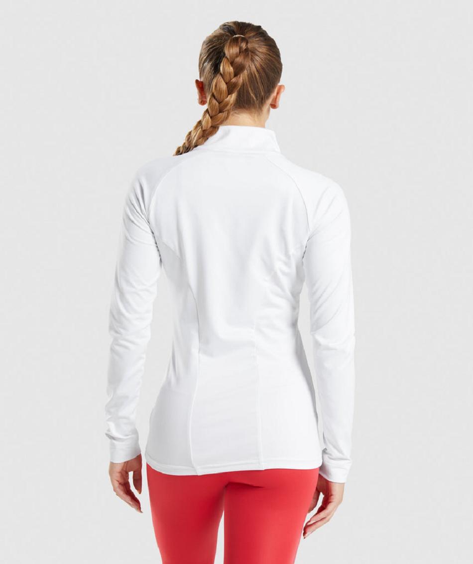 Chaquetas Gymshark Entrenamiento Mujer Blancas | CO 2049EBC